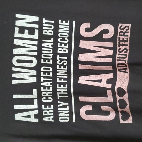 4/$20 Claims Adjuster female tshirt 3X faded black - Picture 2 of 8